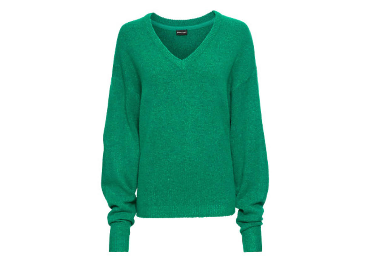 zielony sweter Halejcio z Bonprix