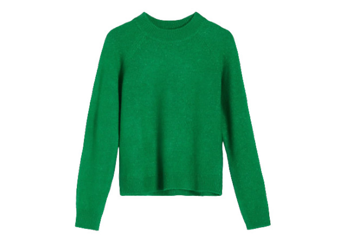 zielony sweter w stylu Anny Lewandowskiej z Reserved